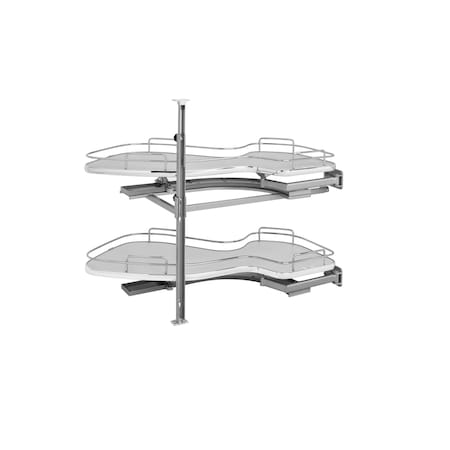 Rev-A-Shelf Steel, Gray, 33 in W, 24.44 in H, 21.88 in D, 21.88 in L, Gray 5372-15-GR-R